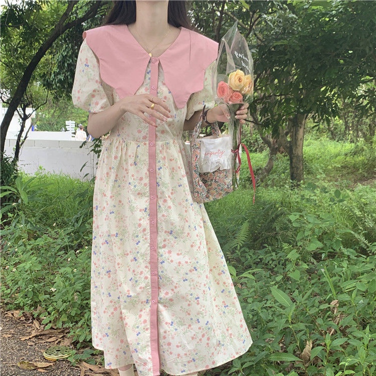 Đầm Hoa Tay Phồng Thời Trang Mùa Hè Hàng Mới 2022