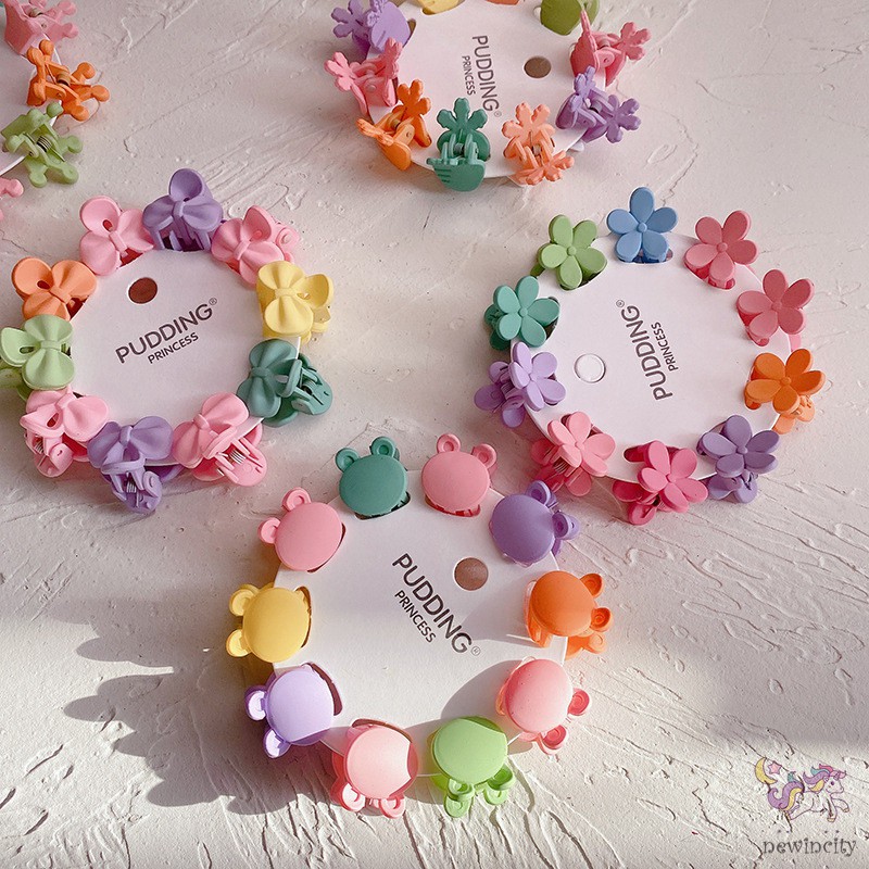 Kẹp tóc mini nhiều kiểu dáng màu kẹo ngọt ngào phong cách Hàn Quốc dễ thương cho bé gái