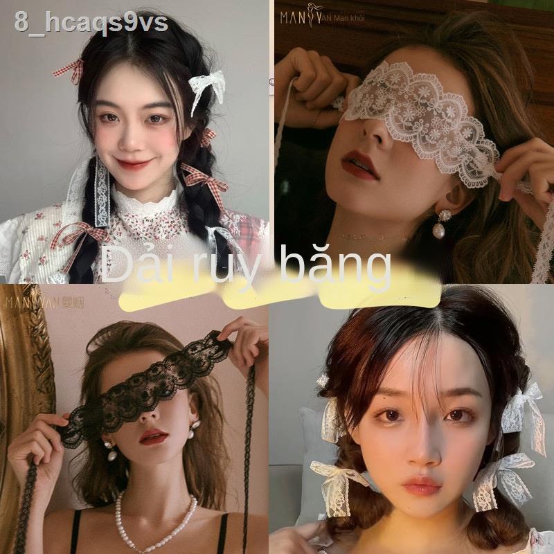 ❍Rừng hoa khô retro daisy bịt mắt ren băng đô ảnh vải ruy cô dâu mạng che mặt đám cưới dán