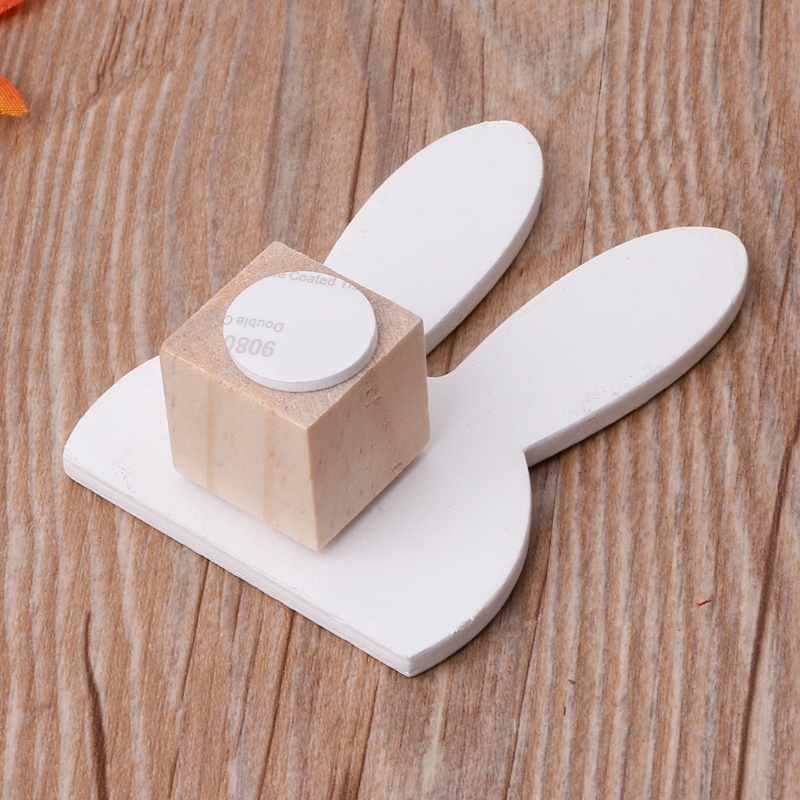 Móc treo đồ gắn tường bằng gỗ hình thỏ đáng yêu