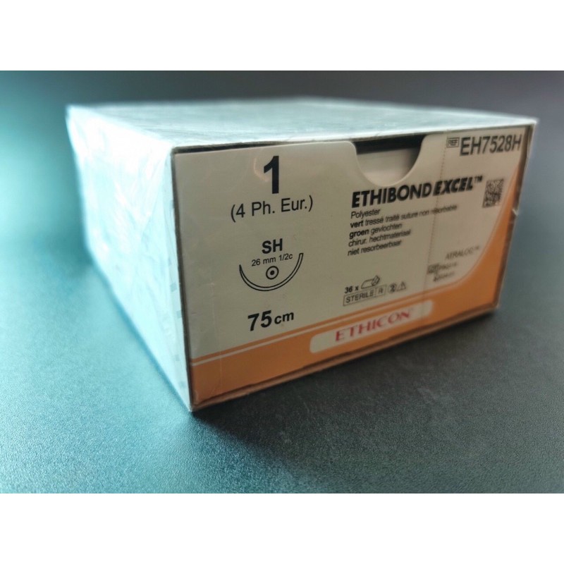 Chỉ phẫu thuật Ethibond Excel 1 Một kim tròn SH (26mm 1/2c) 75cm EH7528H