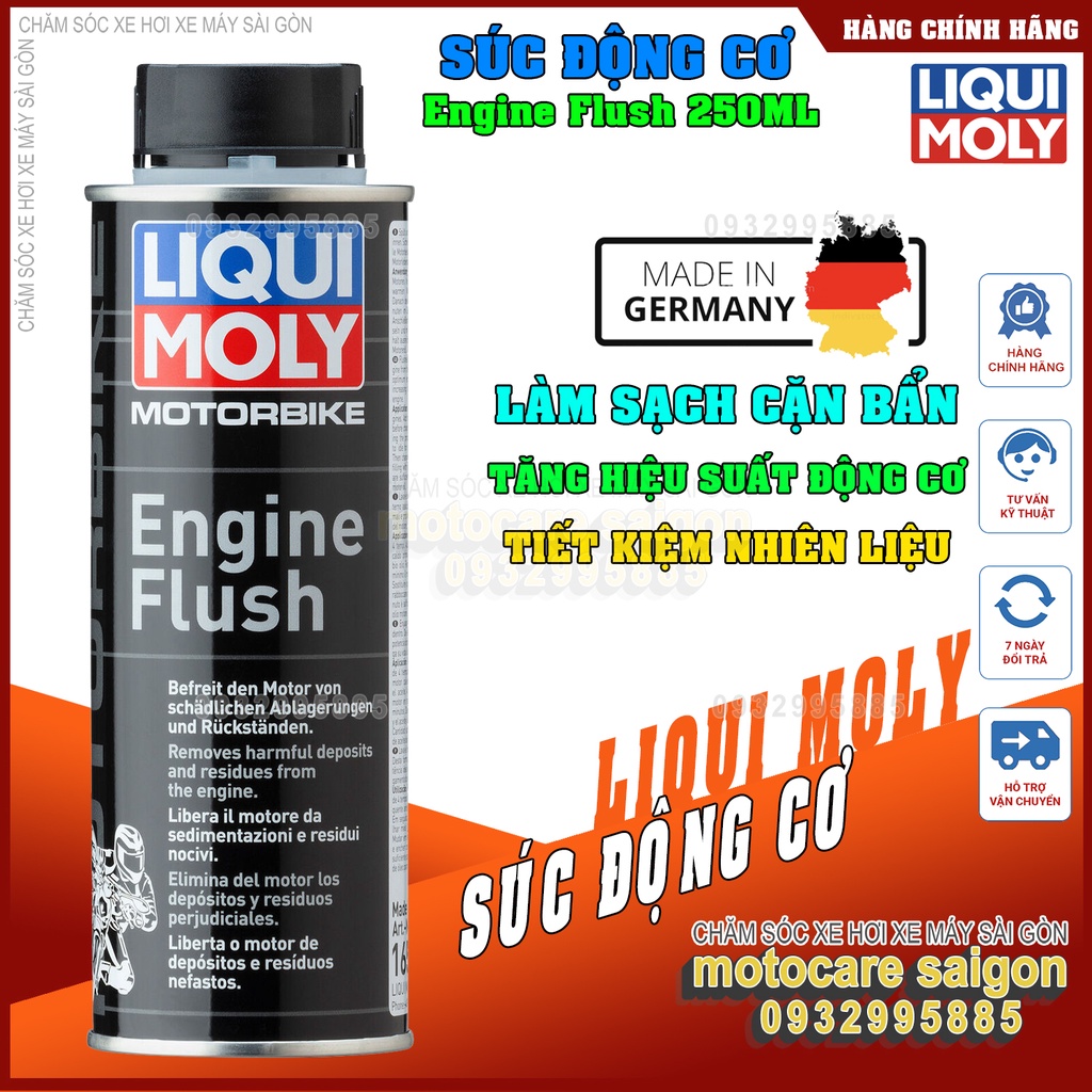 Phụ Gia Súc Rửa Động Cơ Liqui Moly Motorbike Engine Flush 250ML 1657 Made in Germany