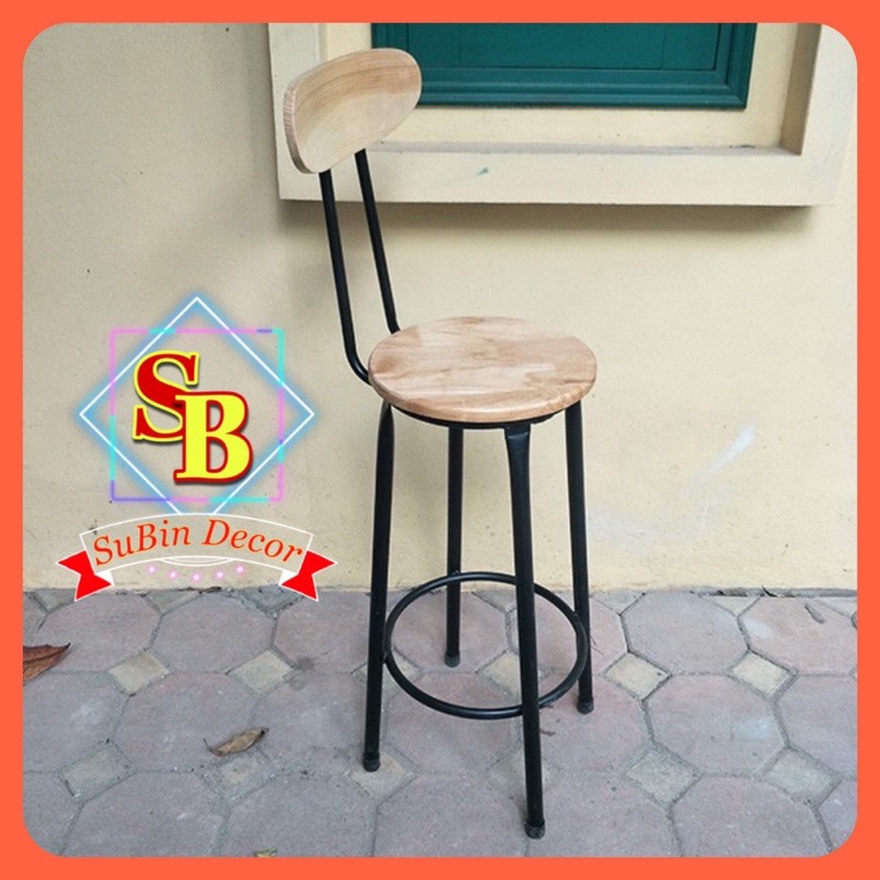 GHẾ CAO 70cm, GHẾ QUẦY BAR cho QUÁN CAFE, TRÀ SỮA, NHÀ HÀNG, QUẦY THU NGÂN, GHẾ GỖ CAO SU chân sơn tĩnh điện