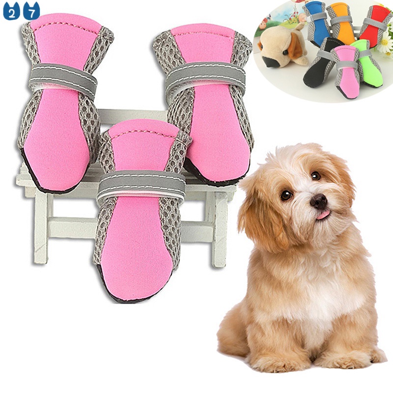 Bộ 4 Chiếc Giày Lưới Thoáng Khí Trọng Lượng Nhẹ Cho Thú Cưng 27