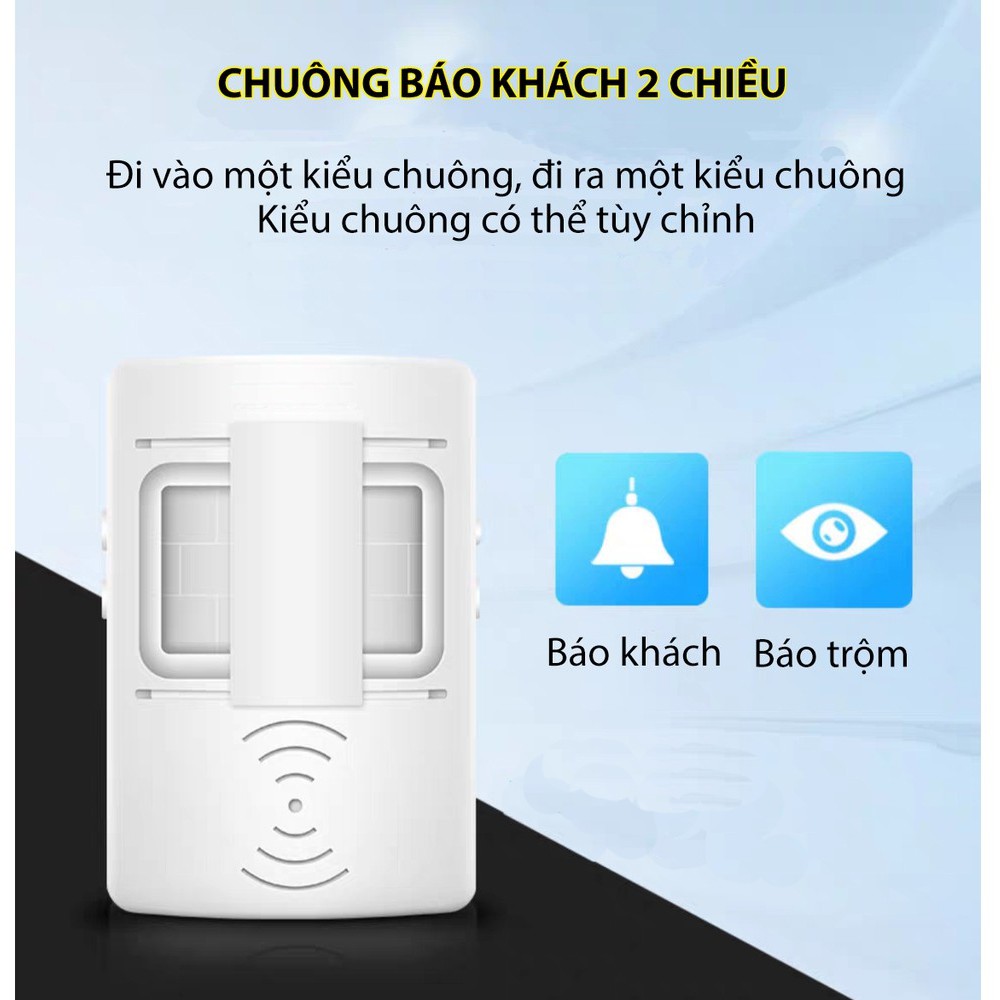 Chuông báo khách tự động 2 chiều thông minh DH-6602 - Chào mừng khách tới và tạm biệt khách rời đi