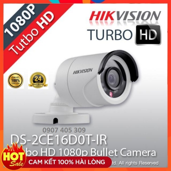 Hikvision DS-2CE16D0T-IR ,  HD-TVI hồng ngoại 2.0 Megapixel chính hãng bảo hành 2 năm