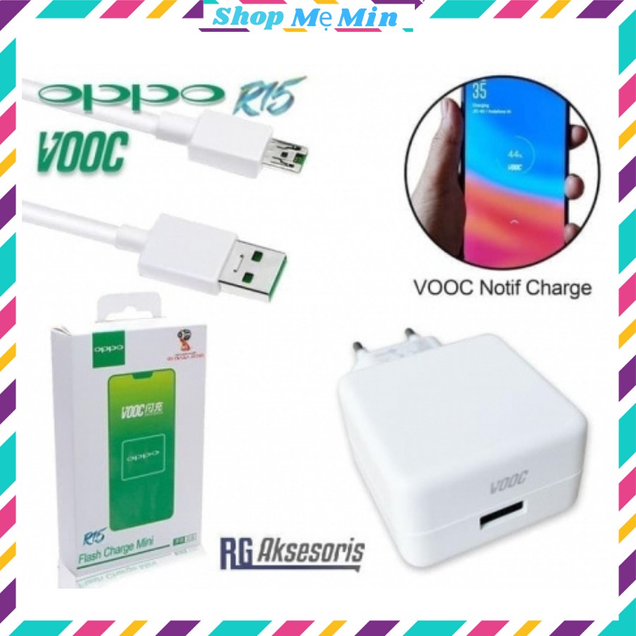 Bộ sạc nhanh Oppo Vooc R15 ,chống cháy nổ,sạc nhanh không gây nóng máy