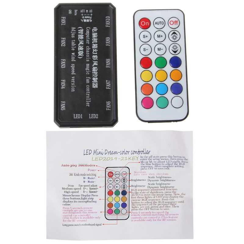Hệ Thống Quạt Làm Mát Máy Tính Điều Khiển Từ Xa 21 Phím