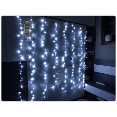 Đèn Led Energy Green Lighting nháy rèm 2 mét 8 dây 8 chế độ trang trí tết TN282 - Chế độ không nháy và 7 chế độ nháy vẫn