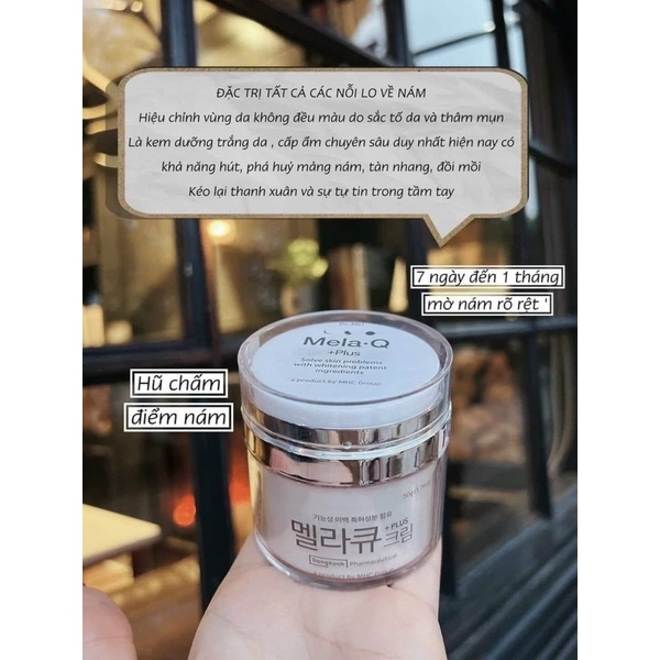 Kem nám Mela Q Plus Hàn Quốc, xóa nám trắng da cao cấp
