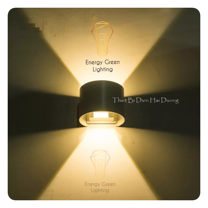 Đèn Tường Energy Green Lighting Led Tròn Chống Nước Thân Nhôm 378 7w Chỉnh Sửa Góc Sáng - Bảo Hành 12 Tháng