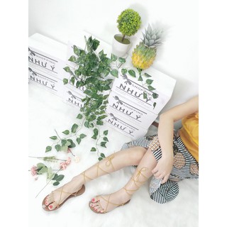 Sandal thắt dây bản ngang