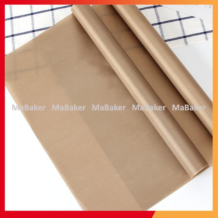 Vải nướng đa năng bằng sợi thuỷ tinh chịu nhiệt, chống dầu, chống dính, siêu bền sử dụng nhiều lần, size 40x60 - MaBaker