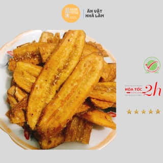 Chuối sấy tẩm mè gừng loại ngon hũ 250g - đồ ăn vặt nhà làm