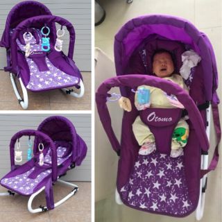 Ghế rung/ ghế nhún / ghế ăn dặm có mái che và 4 tư thế