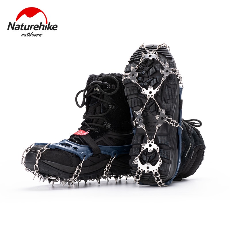 Cặp Đinh Gắn Đế Giày 25 Răng Naturehike Bằng Thép Không Gỉ Siêu Nhẹ Chống Trượt Tiện Dụng Khi Đi Tuyết / Leo Núi