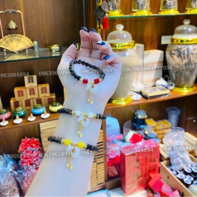 Vòng Tay Trầm Hương Tốc &amp; Sánh Chìm Lắc, Túi Tiền Tài Lộc May Mắn Bọc Bạc 925 - Vòng tay gỗ tự nhiên nam nữ phong thủy