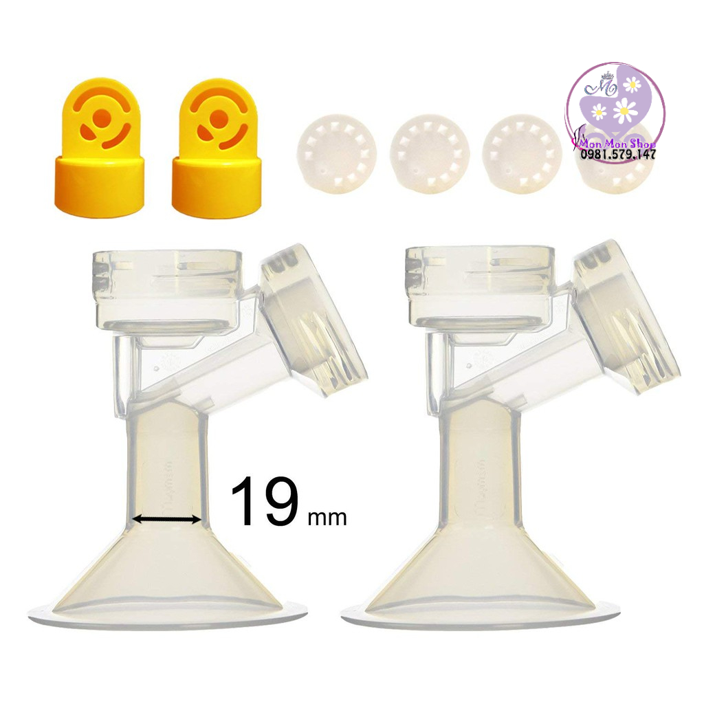 (Đủ size) Bộ cổ nối liền phễu máy hút sữa Medela và Maymom
