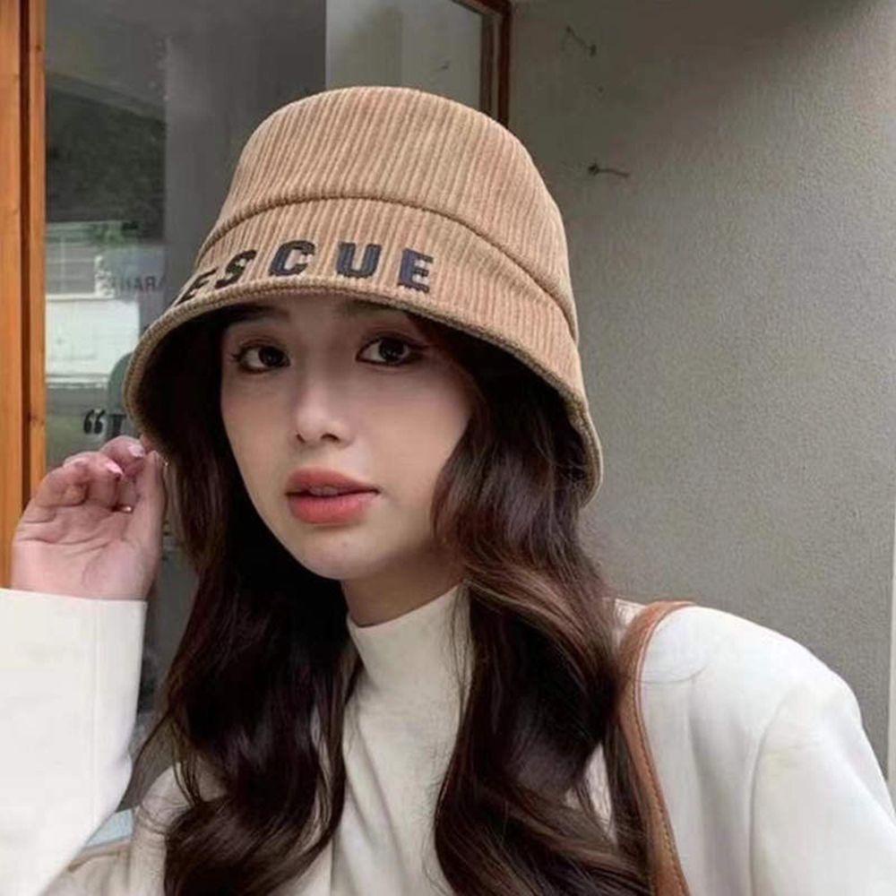 Nón Bucket Chất Liệu Vải Nhung Thời Trang Mùa Thu Cho Nữ