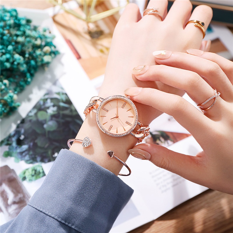Đồng Hồ Đeo Tay Thời Trang Bằng Thép Không Gỉ Dành Cho Nữ