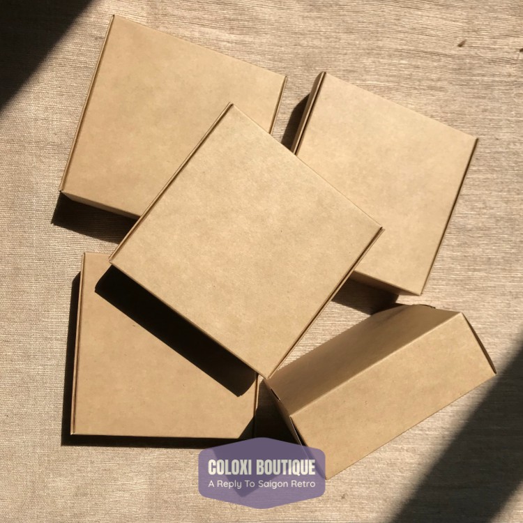 01 hộp giấy kraft vuông 12cm dày 4.5cm | BigBuy360 - bigbuy360.vn