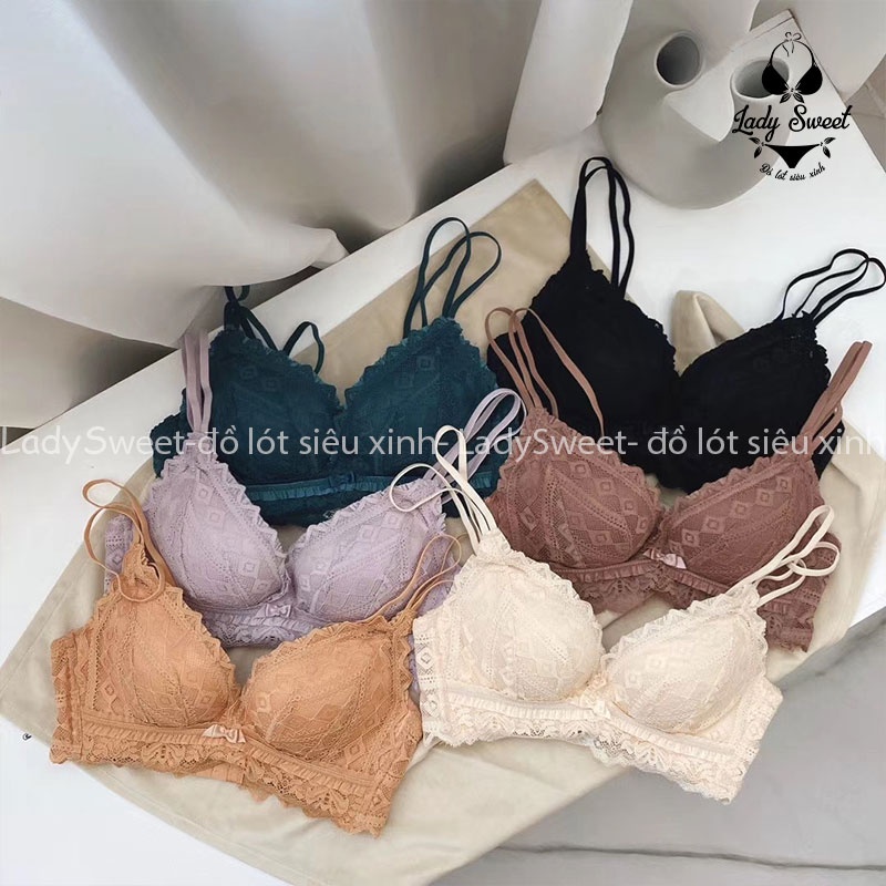 SET Bộ Đồ Lót REN Siêu Nâng Ngực, Mút tháo rời dày 5cm siêu mềm, Có gọng nâng đẩy tạo Form, Dáng Quả Đẹp