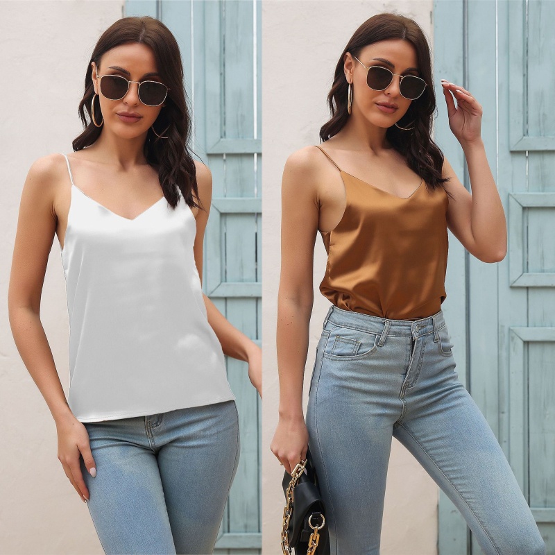 Áo Croptop Hai Dây Cổ Chữ V Dáng Ôm Phong Cách Thể Thao Quyến Rũ Dành Cho Nữ