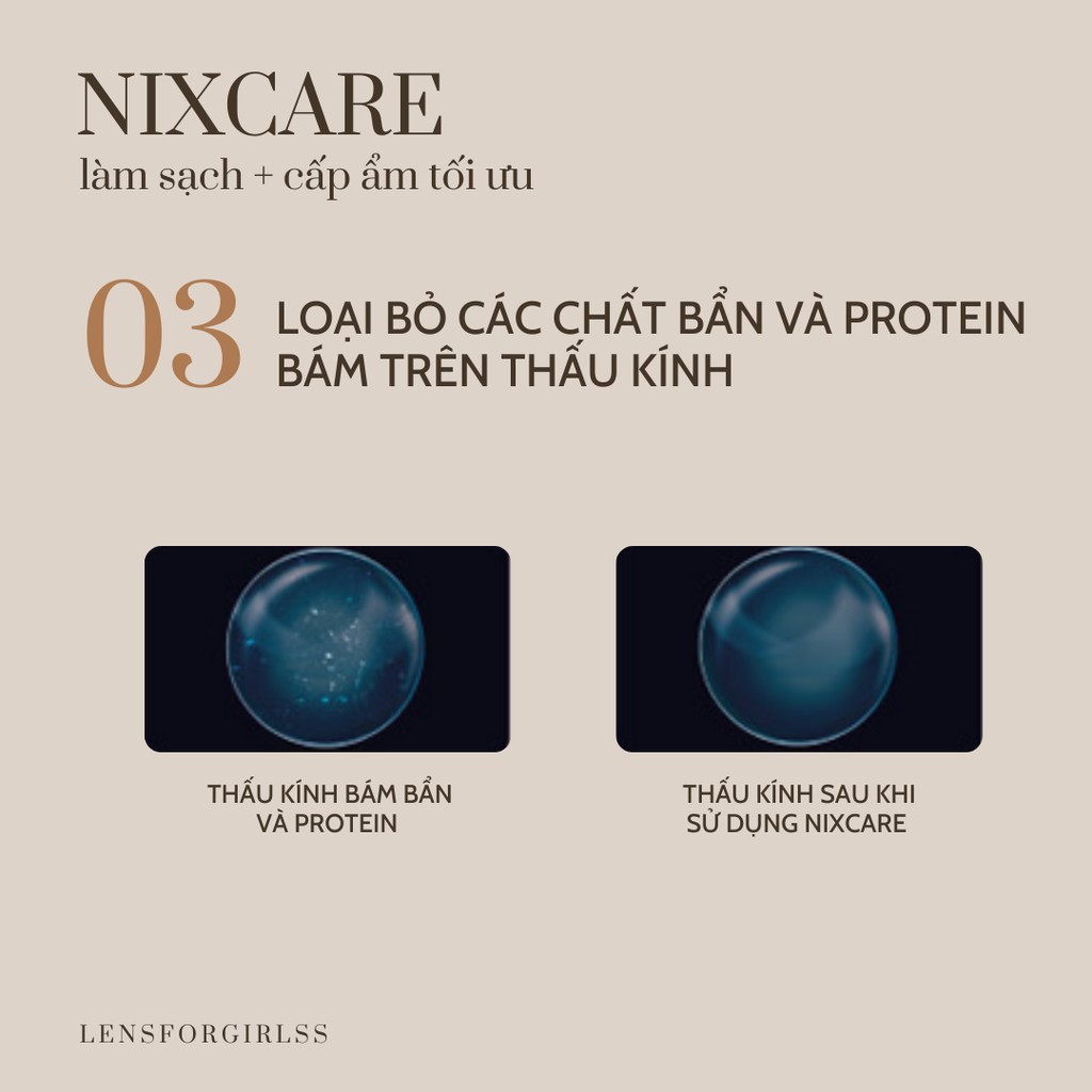 Nước ngâm kính áp tròng cao cấp Nixcare Premium chính hãng Olens | Làm sạch lens