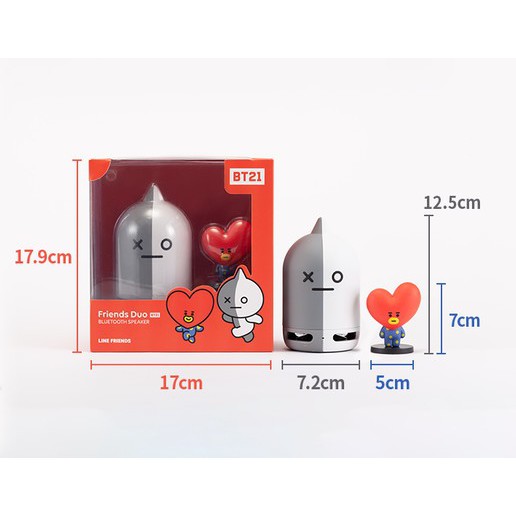BT21 FRIENDS DUO BLUETOOTH SPEAKER & FIGURE SET - ORDER