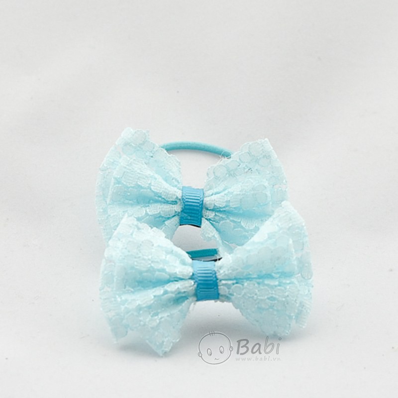 Set 2 dây cột tóc đính nơ cho bé