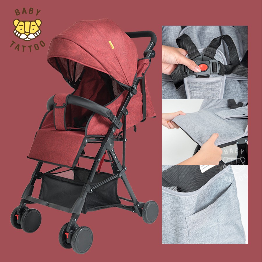 BABY TATTOO Xe đẩy trẻ em COOPER trọng lượng 4.6 kg - Nhẹ - Tiện lợi - dễ sử dụng chỉ với một tay