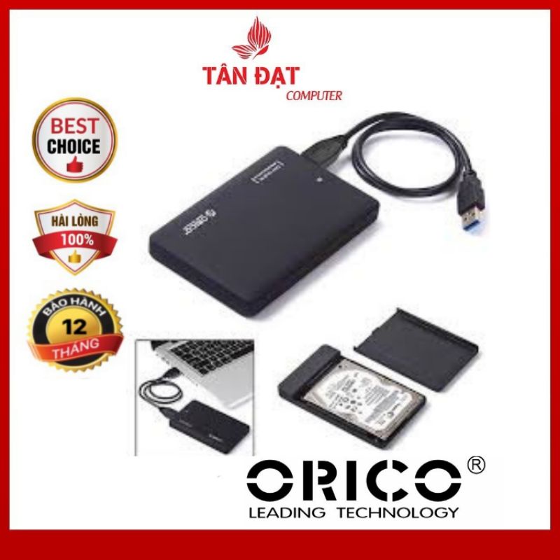 Box ổ cứng 2.5'' Orico 2577U3 Sata 3.0 - Dùng cho HDD, SSD -- Chính Hãng mới 100%