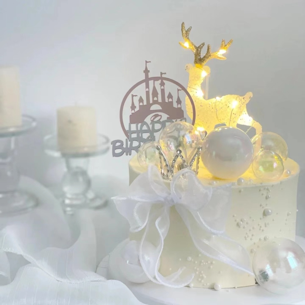 Phụ Kiện Trang Trí Bánh Kem Hình Hươu Xinh Xắn