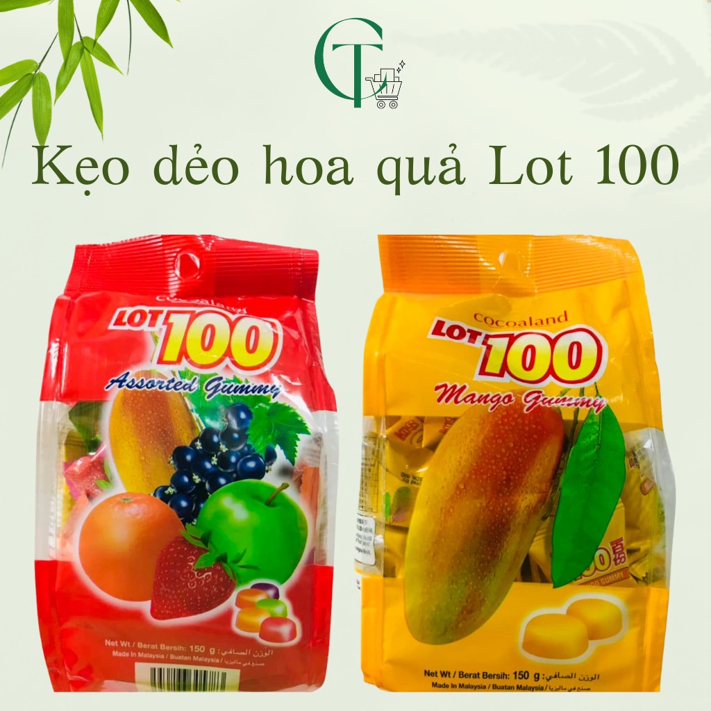 Kẹo dẻo hoa quả Lot 100 vị thơm ngon gói 150g