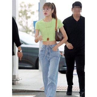 Quần Jean thắt nơ eo Lisa BLackpink