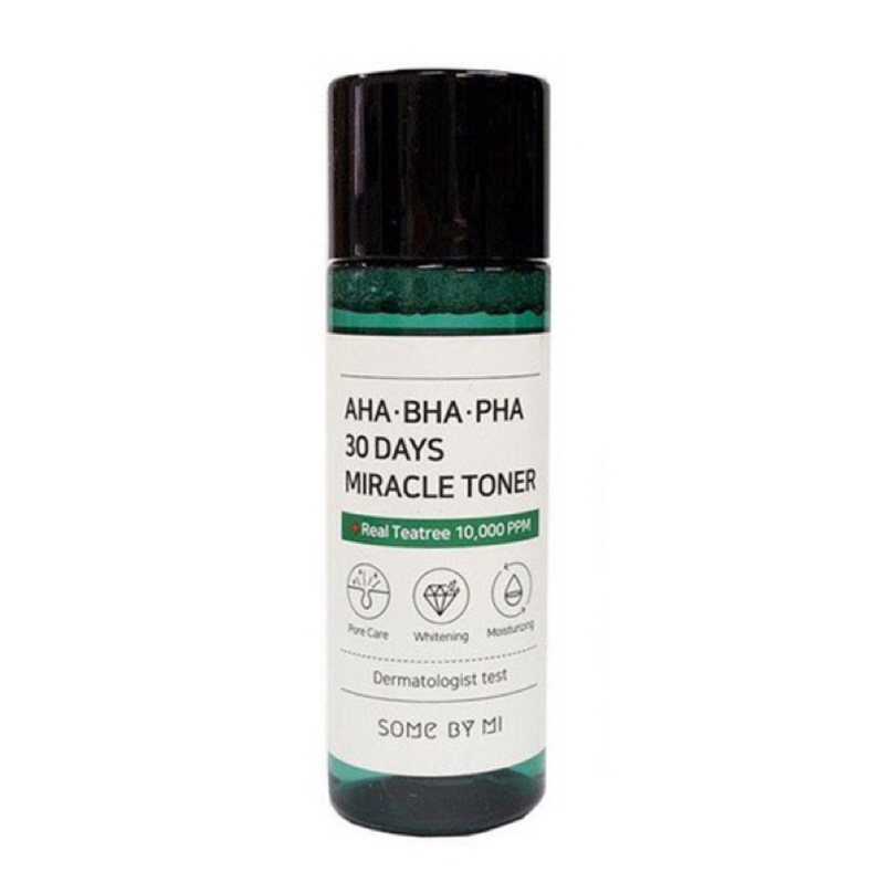 (date 2023) Toner Giảm Mụn Some By Mi AHA-BHA-PHA 30 Days Miracle Toner 6ml