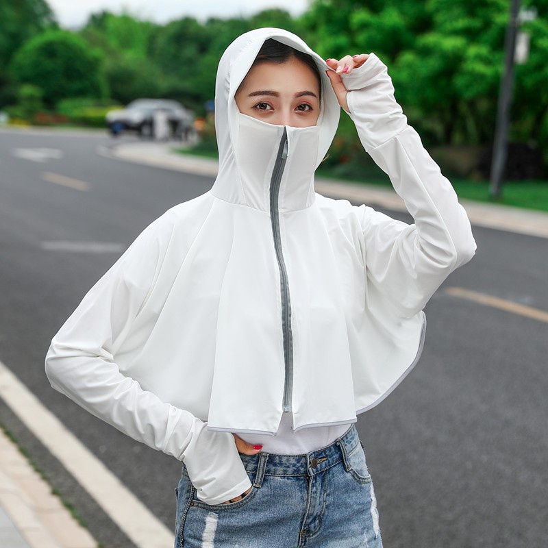 Quần áo chống nắng dài tay cho phụ nữ, quần áo chống nắng băng lụa phong cách mới mùa hè, che nắng, chống tia cực tím, thoáng khí | BigBuy360 - bigbuy360.vn