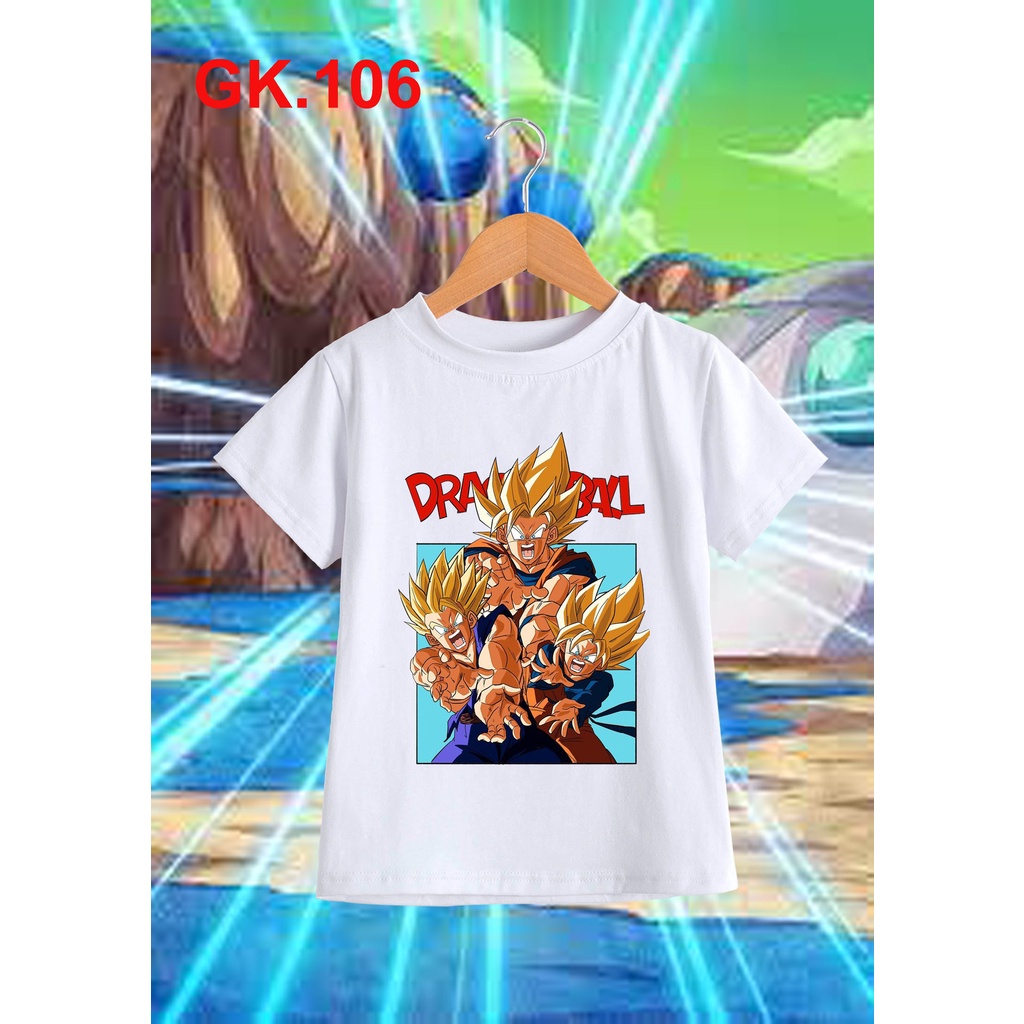 áo thun  songoku dragonball bé trai nhân vật anime dễ thương cotton co giãn dễ chịu mát mẻ