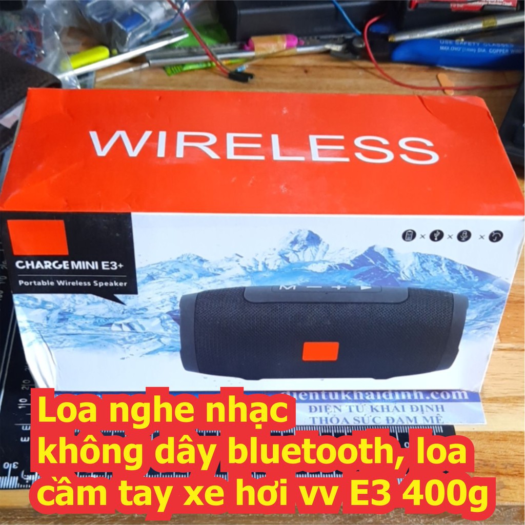 Loa nghe nhạc không dây bluetooth, loa cầm tay xe hơi vv E3 400g kde6727