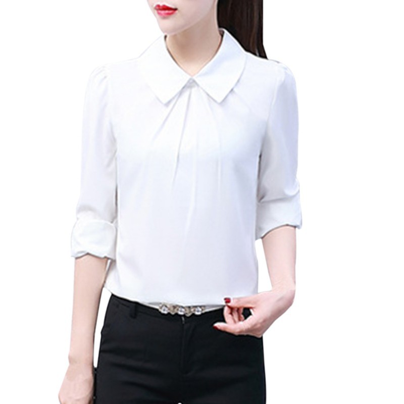 Áo Sơ Mi Nữ Dài Tay Cổ Bẻ Thời Trang