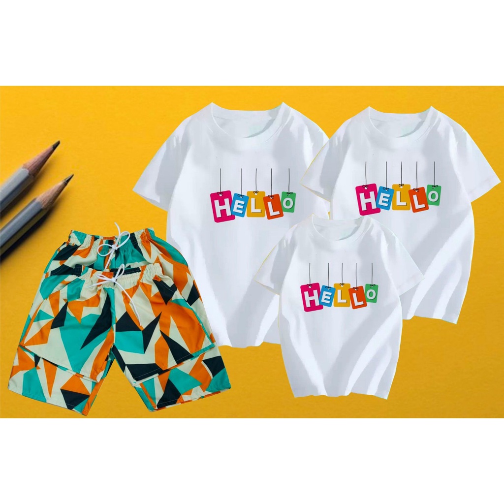 Áo nhóm , Đồ đi biển . Chất liệu thun cotton loại 1 đủ size từ 8 đến 100kg .