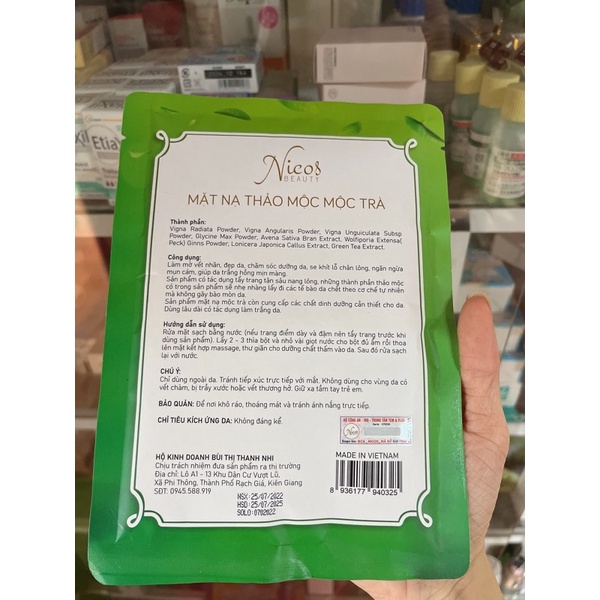 Măt Nạ Mộc Trà Nicos