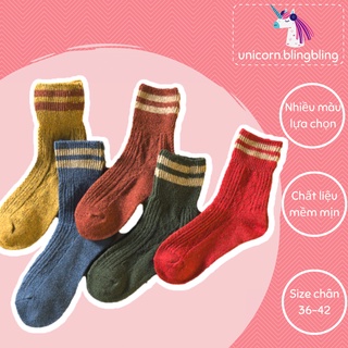 Vớ Vintage 2 Sọc Viền Cổ Mang Boots, Giày Thể Thao, Giày Bánh Mì