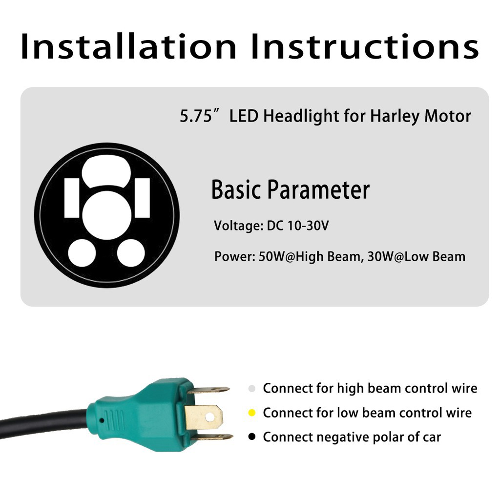 Đèn led chạy ban ngày UNI-SHINE H4 5.75 inch siêu sáng cho xe hơi 3/4''