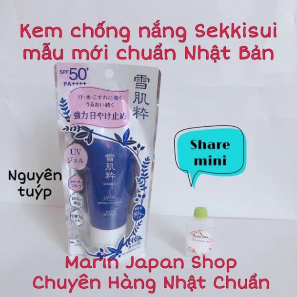 Kem chống nắng Kose Sekkisui Sun Protect Essence và Milk SPF50+ PA++++ chuẩn nội địa Nhật Bả