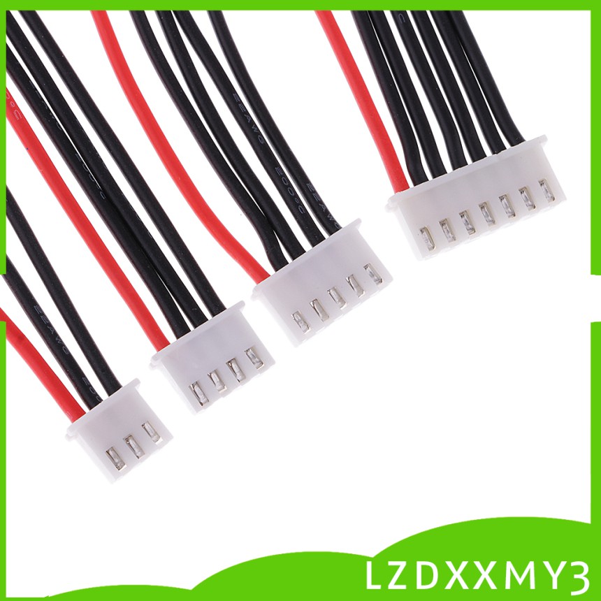 Bộ 10 Dây Cáp Sạc Cân Bằng Silicon 10cm JST XH 2-6S iMAX B6