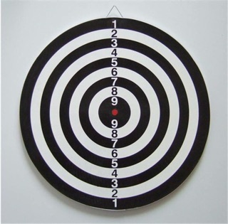 Bảng phóng phi tiêu gỗ - 2 mặt (17inch-43cm)