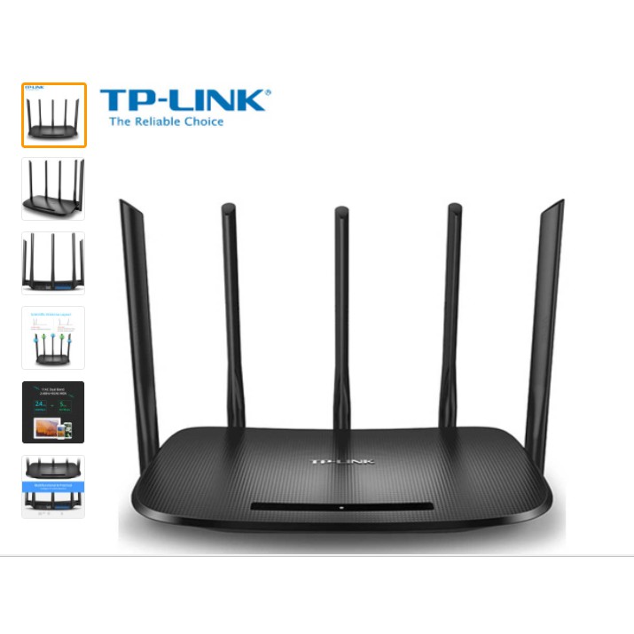 Bộ Phát TP-LINK Không Dây Wifi Router AC TL-WDR6500 2 Băng tần 5 Râu
