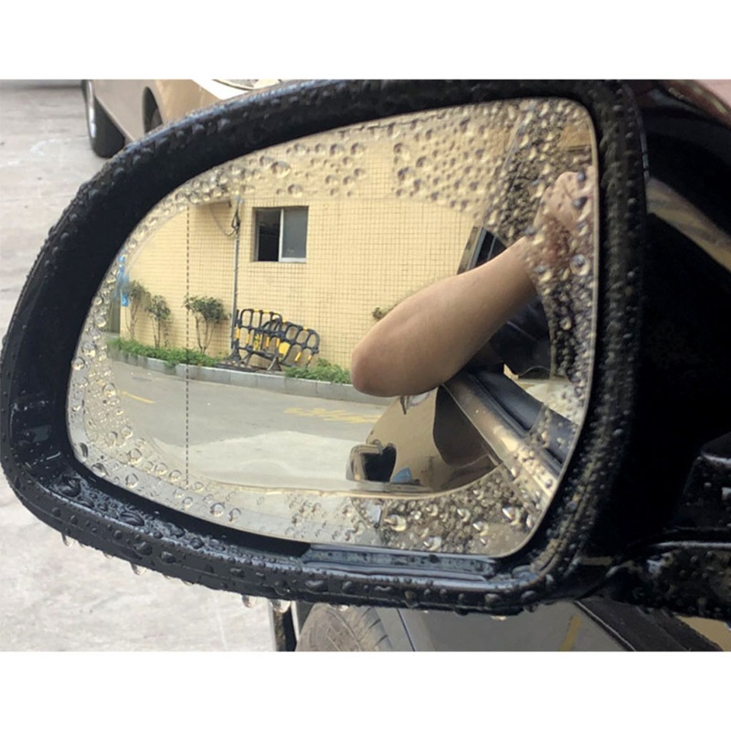 Set 2 Miếng Dán Bảo Vệ Kính Chiếu Hậu Xe Hơi Chống Sương Mù Chống Nước Mưa