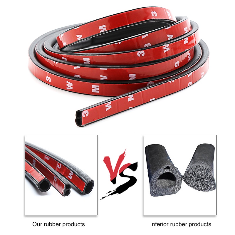Cuộn Dây Cao Su Dán Viền Cửa Xe Hơi Chống Ồn Chống Thấm Nước 5M